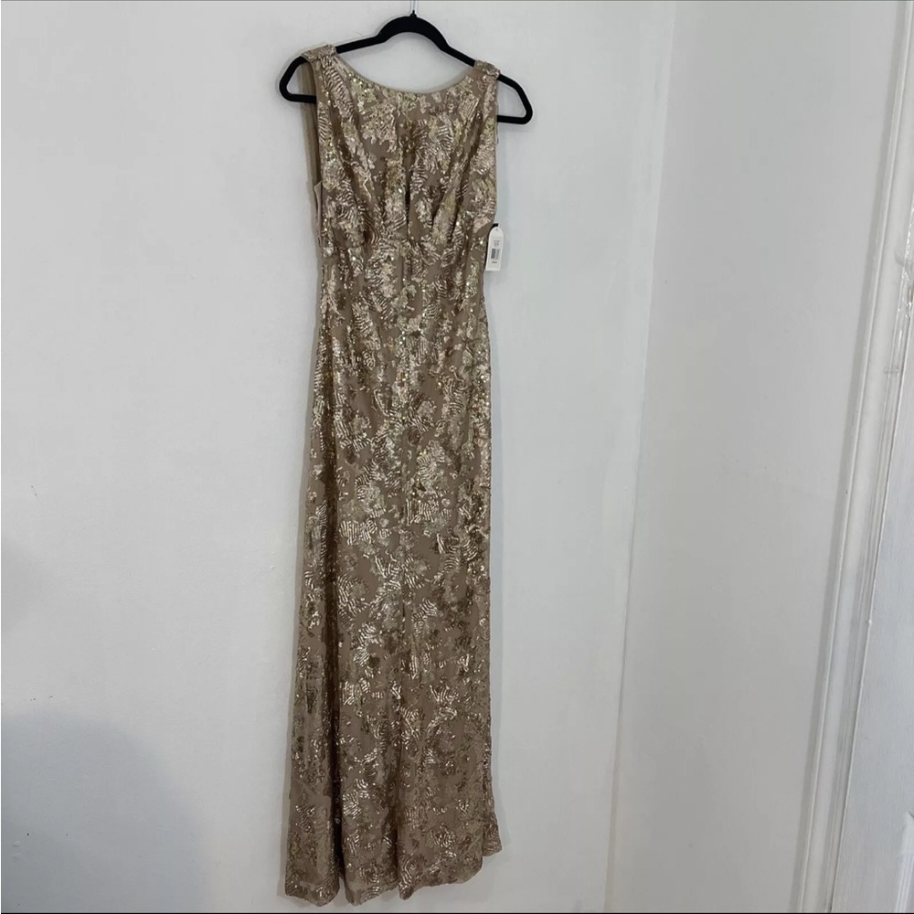 Jessica Simpson gold sequin gown size 4 ModCloth